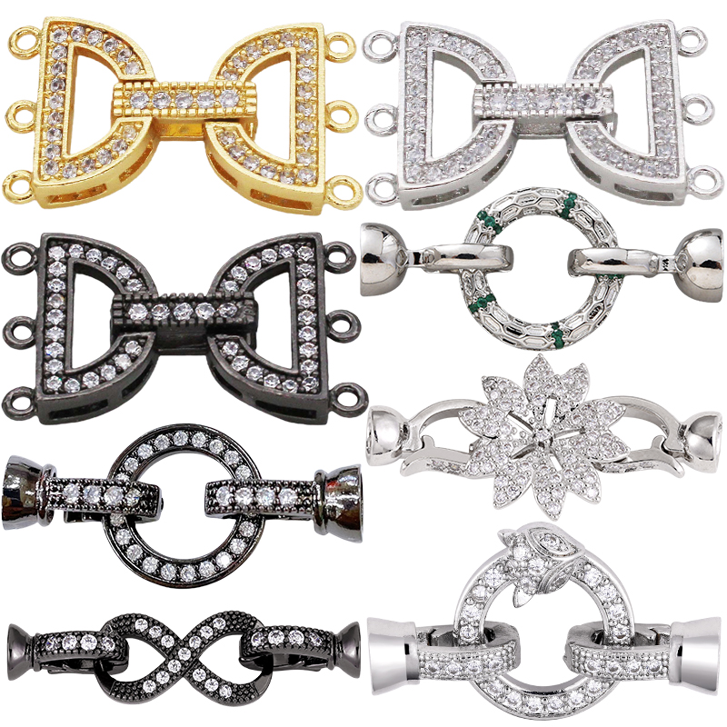 Jewelry Making Beads - Złote (18K) pozłacane ozdobne zapięcia, złączki