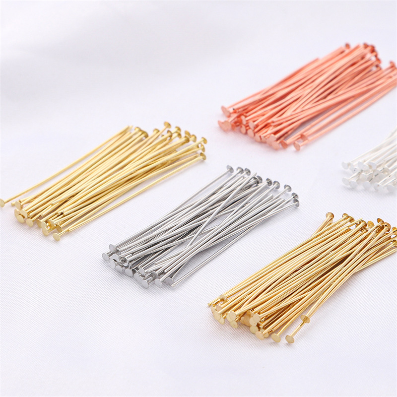 Jewelry Making Head Pins - 50 sztuk/opakowanie Srebro próby 925 Szpilki