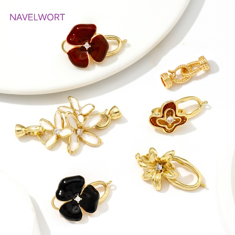 Jewelry Making Beads - Wiele stylów 18K pozłacane mosiężne zapięcie